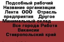 Подсобный рабочий › Название организации ­ Лента, ООО › Отрасль предприятия ­ Другое › Минимальный оклад ­ 22 500 - Все города Работа » Вакансии   . Ставропольский край